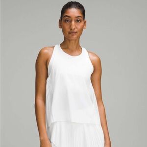Lululemon Side Pleats Tennis Tank Top White
